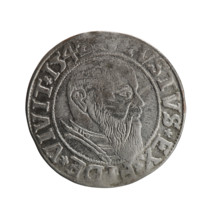 Heinrich Straub (Strawb) grosz, R0 (rarity). Obverse: Prussian eagle, on its chest the crowned