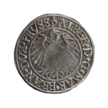 grosz, Straub (Strawb), Heinrich, R0 (rarity), Albrecht Hohenzollern (Prince of Prussia; 1490–1568)