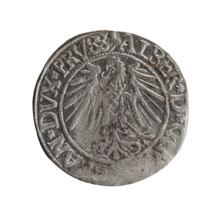 grosz, Straub (Strawb), Heinrich, R0 (rarity), Albrecht Hohenzollern (Prince of Prussia; 1490–1568)