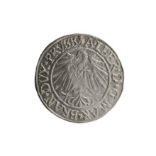 grosz, Straub (Strawb), Heinrich, R0 (rarity), Albrecht Hohenzollern (Prince of Prussia; 1490–1568)