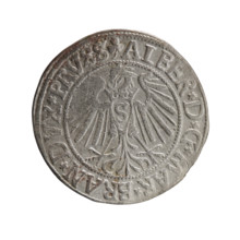 grosz, Straub (Strawb), Heinrich, R0 (rarity), Albrecht Hohenzollern (Prince of Prussia; 1490–1568)