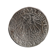 grosz, Straub (Strawb), Heinrich, R0 (rarity), Albrecht Hohenzollern (Prince of Prussia; 1490–1568)