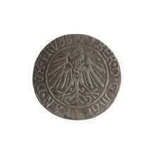 grosz, Schilling, Maciej, R0 (rarity); eagles; Albrecht Hohenzollern (Prince of Prussia; 1490–1568)