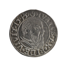 Grosz; Schilling, Maciej; R0 (rarity). Obverse: Prussian eagle, on its chest the crowned letter S;