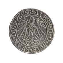 grosz, Schilling, Maciej, R0 (rarity), Albrecht Hohenzollern (Prince of Prussia; 1490-1568) -