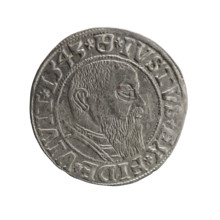 Albrecht Hohenzollern (Prince of Prussia; 1490–1568) — obverse: Prussian eagle, on its chest the
