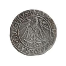 grosz, Schilling, Maciej, R0 (rarity), Albrecht Hohenzollern (Prince of Prussia; 1490–1568) -