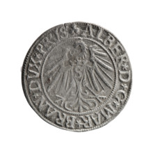 grosz, Schilling, Maciej, R0 (rarity), Albrecht Hohenzollern (Prince of Prussia; 1490-1568) -