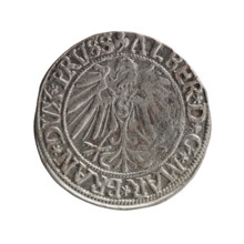 Albrecht Hohenzollern (Prince of Prussia; 1490–1568) — grosz (Schilling, Maciej), R0 (rarity).