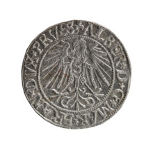 grosz; Schilling, Maciej; R0 (rarity). Albrecht Hohenzollern (Prince of Prussia; 1490–1568).