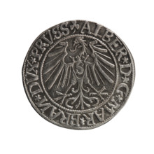 Obverse: Prussian eagle; on its chest the crowned letter S. In the rim, between the pearl-shaped