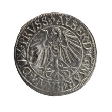 groschen with countersignature (crown in shield), Schilling, Maciej, R3 (rarity), Albrecht