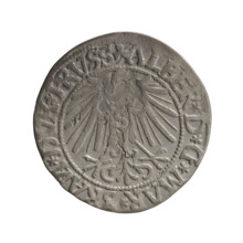 grosz, Schilling, Maciej, publisher, Decjusz, Jost Ludwik (fl. 1528-1535), R0 (rarity), Albrecht