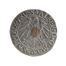 grosz; Schilling, Maciej, publisher; Decjusz, Jost Ludwik (fl. 1528–1535); R0 (rarity). Obverse: