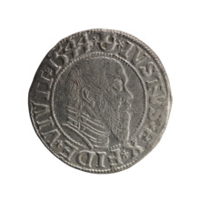 grosz; publisher: Schilling, Maciej; engraver: Decjusz, Jost Ludwik (fl. 1528–1535); R0 (rarity).