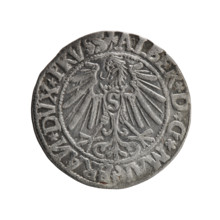 grosz; Schilling, Maciej, publisher; Decjusz, Jost Ludwik (fl. 1528–1535); R0 (rarity); eagles;