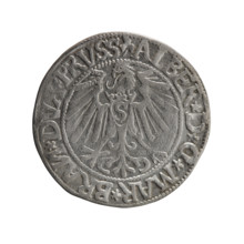 grosz; publisher: Schilling, Maciej; maker: Decjusz, Jost Ludwik (fl. 1528–1535); engraver: