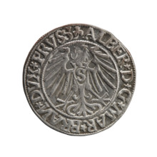 grosz, Schilling, Maciej, publisher, Decjusz, Jost Ludwik (fl. 1528-1535), R0 (rarity), Albrecht