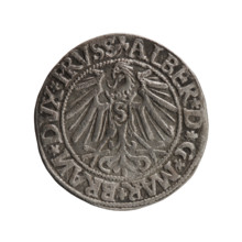grosz; Schilling; Maciej, publisher; Decjusz, Jost Ludwik (fl. 1528-1535); R0 (rarity); Albrecht