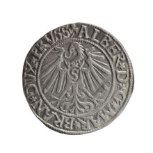 grosz; publisher: Schilling, Maciej; engraver: Decjusz, Jost Ludwik (fl. 1528–1535); rarity R0.