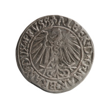 grosz; Schilling, Maciej, publisher; Decjusz, Jost Ludwik (fl. 1528–1535); R0 (rarity). Albrecht