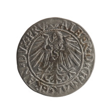 grosz; Schilling, Maciej, publisher; Decjusz, Jost Ludwik (fl. 1528–1535); eagles; Albrecht