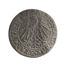 grosz; Schilling, Maciej, publisher; Decjusz, Jost Ludwik (fl. 1528–1535). Obverse: Prussian eagle,