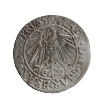 grosz; publisher: Schilling, Maciej; maker: Decjusz, Jost Ludwik (fl. 1528-1535); 1545. Ducal