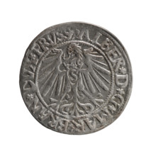 grosz; Schilling, Maciej, publisher; Decjusz, Jost Ludwik (fl. 1528–1535); Albrecht Hohenzollern