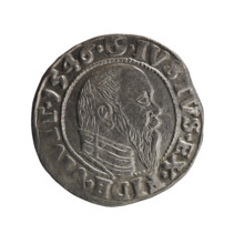 grosz, Schilling, Maciej, Albrecht Hohenzollern (Prince of Prussia; 1490–1568) - iconography,