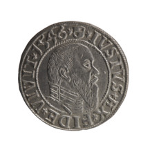 Albrecht Hohenzollern (Prince of Prussia; 1490–1568) — obverse: Prussian eagle with on its chest a