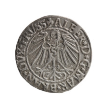 grosz, Schilling, Maciej; eagles; Albrecht Hohenzollern (Prince of Prussia; 1490–1568) —