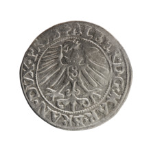 grosz, eagles, Albrecht Hohenzollern (Prince of Prussia; 1490–1568) - iconography, Hohenzollern