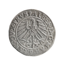 grosz, eagles, Albrecht Hohenzollern (Prince of Prussia; 1490–1568) – iconography, Hohenzollern