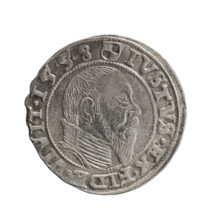 Albrecht Hohenzollern (Prince of Prussia; 1490–1568) — grosz, 1558. Obverse: Prussian eagle, on its