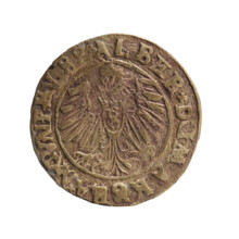 grosz, a period forgery, eagles, male busts in armor, Albrecht Hohenzollern (Prince of Prussia;