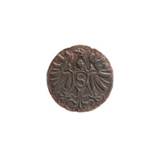 Denarius of Albert Frederick Hohenzollern (1553–1619; Duke of Prussia 1568–1578). Obverse: monogram