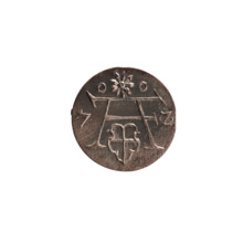 Denarius, Albert Frederick Hohenzollern (1553–1619; Duke of Prussia 1568–1578). Obverse: Monogram