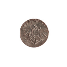Denarius, Albert Frederick Hohenzollern (1553–1619; Duke of Prussia 1568–1578). Obverse: monogram