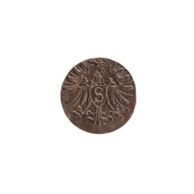 Denarius, Albert Frederick Hohenzollern (1553–1619; Duke of Prussia 1568–1578). Obverse: monogram