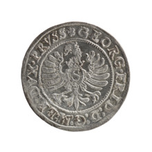 Grosz; Gulden; Pawel, publisher. Obverse: Prussian eagle with crowned letter S on the chest; in the