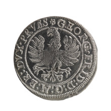 Grosz; Gulden; Pawel, publisher. Obverse: Prussian eagle with crowned letter S on the chest; in the
