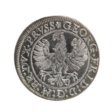 Grosz; Gulden; Pawel, publisher; Gulden, Pawel. Obverse: Prussian eagle with crowned letter S on