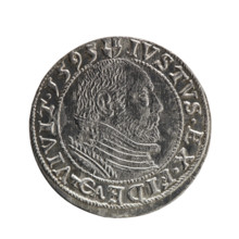 George Frederick (Duke of Karniów; 1539–1603) — iconography: Prussian eagle with crowned letter S