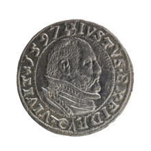 Obverse: Prussian eagle with the crowned letter S on the chest; in the rim between the borders an