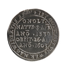 1/8 thaler - commemorative coin on the occasion of the death of Paul Dietherr; rosettes; male busts