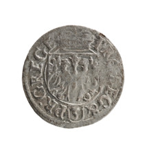 One-and-a-half, Pfahler, Ernest; orb of rule (iconographic), cross (iconographic), coats of arms;