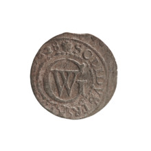 szelag; maker: Pfahler, Ernest; Obverse: Prussian eagle with crowned letter S on its chest; rim