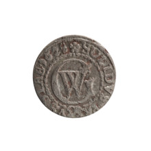 Szelag, 1628. Obverse: Prussian eagle with crowned letter 'S' on its chest; rim inscription