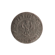 szelag, Ernest Pfahler; silver coin (szelag), diameter 16.4 mm, weight 0.68 g, axis 0°. Obverse: